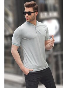 Madmext Mint Green Men's Classic Collar Polo T-Shirt 6107