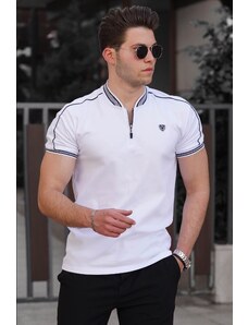 Madmext White Polo Men's T-Shirt 9281