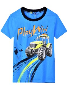 KUGO- Chlapecké triko Traktor plný plyn modré