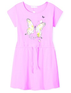 KUGO-Dívčí šaty bavlněné MOTÝL fialové