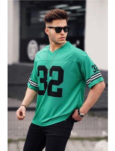 Madmext Green Oversized Men's Printed T-Shirt