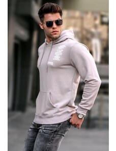 Madmext Beige Printed Men's Sweatshirt 5313