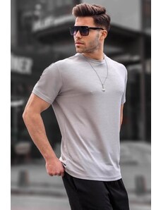 Madmext Gray Regular Fit Basic Men's T-Shirt 6069