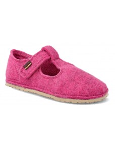 Barefoot dětské přezůvky Froddo - Flexy Wooly Fuxia růžové