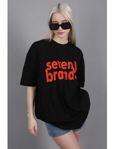 Madmext Oversized Black Printed T-Shirt