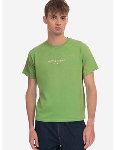 Guess U.S.A. Bavlněné tričko Guess Vintage Logo Tee M3GI00KBB50 zelená barva, s potiskem, M3GI00.KBB50-F8DT