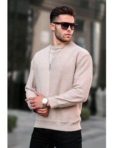 Madmext Beige Basic Men's Sweatshirt 6010