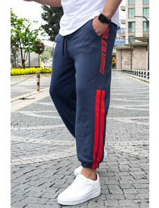 Madmext Navy Blue Oversize Short Leg Men's Tracksuit 4833