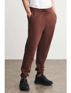 GRIMELANGE Jeremiah Men's Regular Leg Flexible Fabric Burgundy Sweatpants with Lanyard Waist and Elastic Pockets