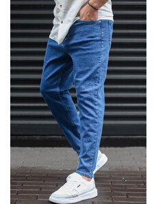 Madmext Navy Blue Standard Fit Men's Jeans 6375