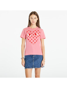 Dámské tričko Comme des Garçons PLAY Heart Logo Short Sleeve Tee Pink