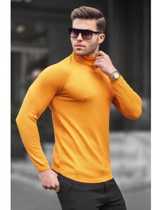 Madmext Mustard Turtleneck Men's Knitwear Sweater 6306