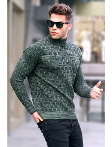 Madmext Light Khaki Turtleneck Knitwear Sweater 5758