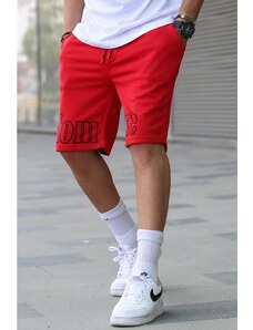 Madmext Men's Printed Red Capri Shorts 5439