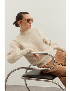 Trendyol Stone Soft Textured Basic Knitwear Sweater