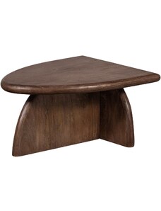 Hoorns Hnědý dřevěný odkládací stolek Manas 60 x 50 cm