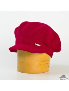 Punto Chiaro Dámský pletený baret s kšiltem jednobarevný