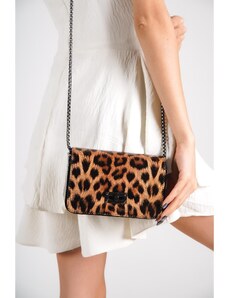Capone Outfitters Shoulder Bag - Brown - Animal print