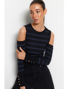 Trendyol Černý prémiový/speciální pletený svetr z příze