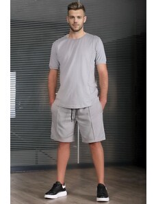 Madmext Men's Gray Shorts Set 5213