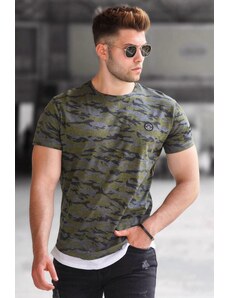 Madmext Camouflage Patterned Khaki Men's T-Shirt 4480