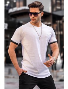 Madmext Basic White Men's T-Shirt