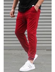 Madmext Maroon Basic Men's Tracksuits With Elastic Legs 5494