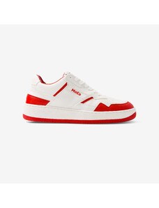 MoEa Vegan Sneakers White Red - Gen1 - Apple Leather