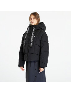 Dámská bunda CALVIN KLEIN JEANS Logo Drawstring Short Puffer Black