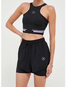 Tréninkové šortky adidas by Stella McCartney Truepurpose černá barva, hladké, high waist, IB6824