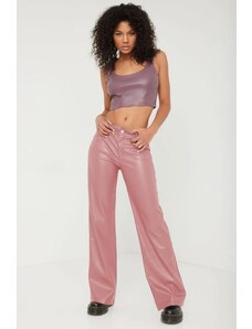 Madmext Dusty Rose Leather Basic Women's Trousers