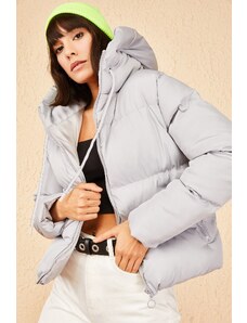 Bianco Lucci Women's Hooded Down Jacket