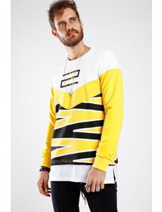 Lafaba Men's Yellow Printed Sweatshirt