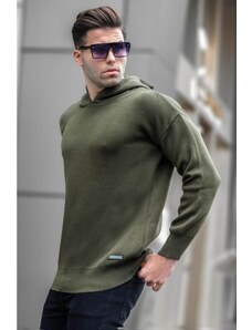 Madmext Hooded Khaki Knitwear Sweater 5293