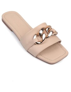 Capone Outfitters Capone Women's Single Strap Chain Slippers