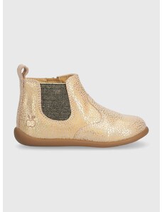 Dětské semišové kotníkové boty Pom D'api béžová barva