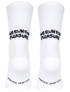Ponožky Pacific and Co RUN FOR PLEASURE (White) forpleasurewhite