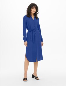 Jacqueline de Yong JDY dámské košilové midi šaty Divya modré