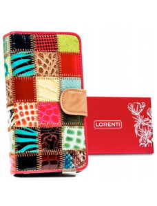 Velká tříoddílová vícebarevná kožená peněženka Lorenti no. 302