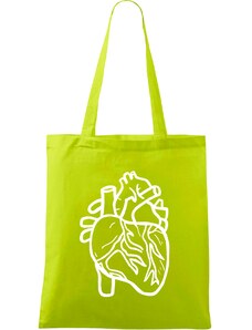 Roni Syvin + Adler/Malfini Ručně malovaná menší plátěná taška - Anatomické srdce