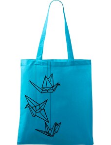 Roni Syvin + Adler/Malfini Ručně malovaná menší plátěná taška - Origami jeřábi