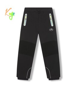 Dívčí / chlapecké funkční softshellové kalhoty KUGO HK5623- tmavě šedá - modrý zip