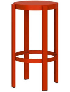 noo.ma Červená kovová barová židle Doon 65 cm