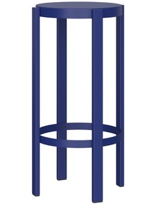 noo.ma Modrá kovová barová židle Doon 75 cm
