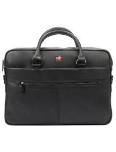 Kožená černá business taška (aktovka) Nordee S133 na notebook