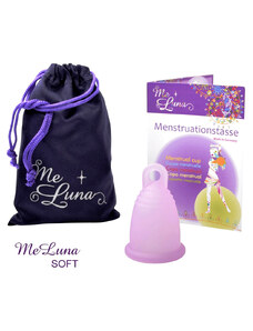 Menstruační kalíšek Me Luna Soft M s očkem růžová (MELU009)