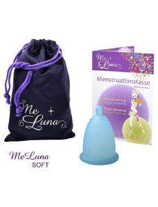 Menstruační kalíšek Me Luna Soft M s kuličkou tyrkysová (MELU051)