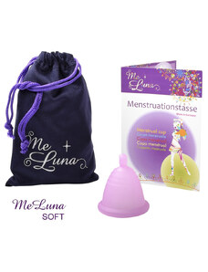 Menstruační kalíšek Me Luna Soft M Shorty s kuličkou růžová (MELU086)