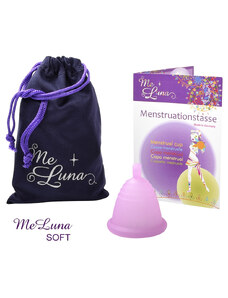 Menstruační kalíšek Me Luna Soft L Shorty s kuličkou růžová (MELU087)