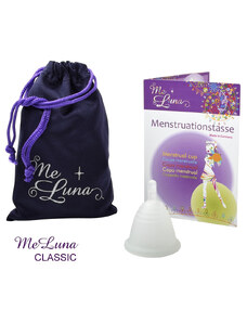 Menstruační kalíšek Me Luna Classic S Shorty se stopkou čirá (MELU101)